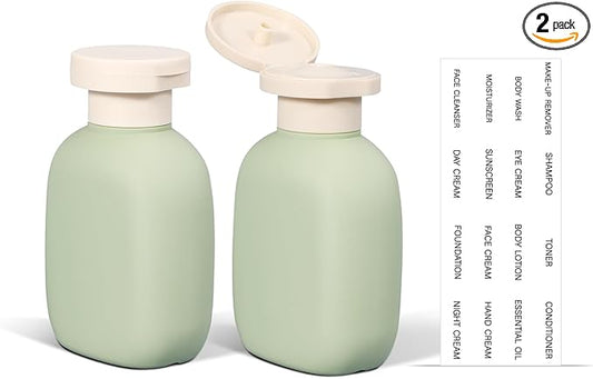 ASEVAT 3.4oz Travel Bottle with Flip Cap, Leak Proof Squeeze Bottles, Refillable Plastic Travel Containers for Creams, Lotion, Foundation, Shampoo, Conditioner