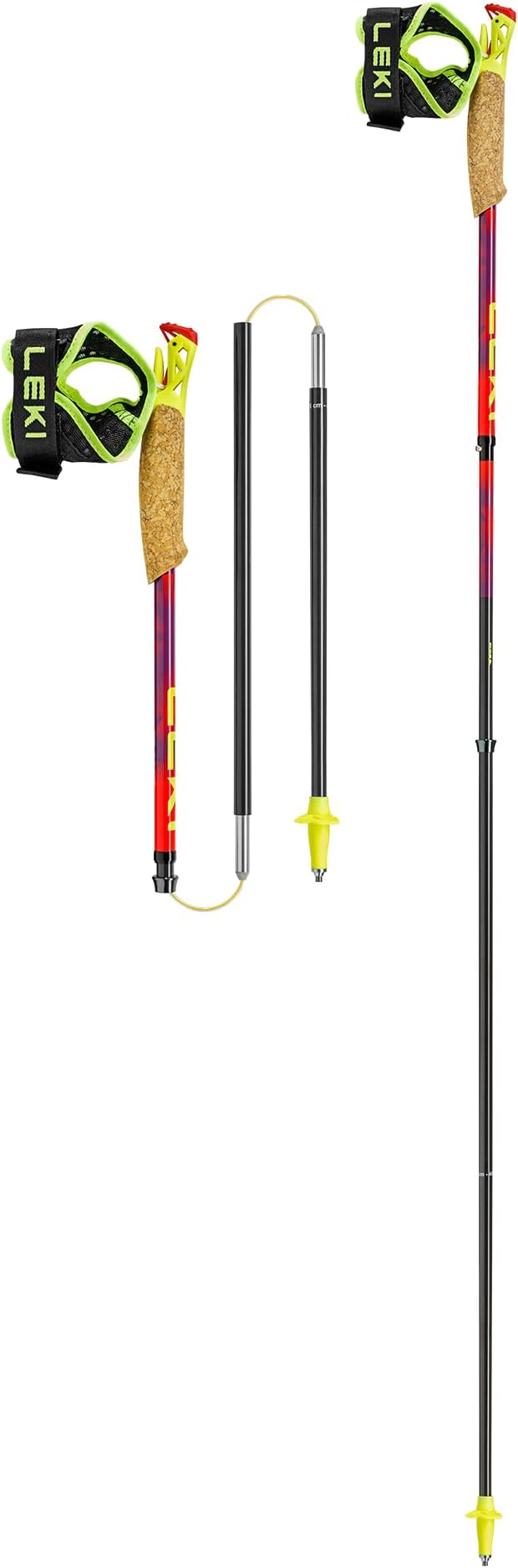 LEKI Ultratrail FX.One Superlite Trekking Poles - Carbon Foldable Ultralight Poles for Hiking & Trail Running