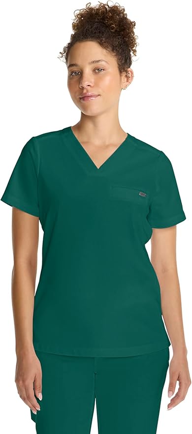 Healing Hands Women's Tops V-Neck Scrub Top Tuck-in with Welt Chest Pocket HH755