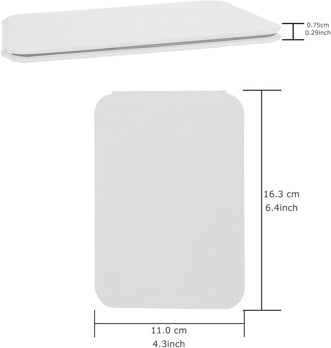Makeup Mirror, 4x6 Inches Portable PU Leather Mirror, Folding Desktop Vanity Mirror with Adjustable Stand for Vanity Table, Office, Travel (S, White)