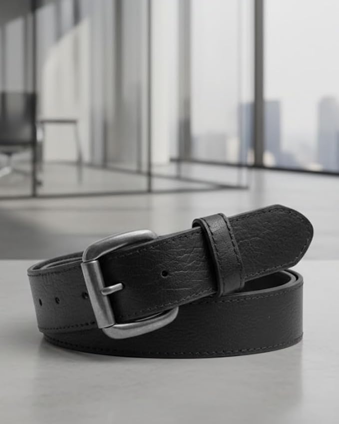 First Mfg Co - Mens Premium Leather Belt With Removable Buckle And Hidden Zipper Money Belt Daily Wear For Pants Perfect Fit