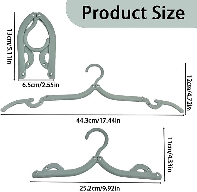 15 Pcs Foldable Plastic Hangers, Lightweight Portable Travel Essentials. Foldable for Space-Saving, Easy to Carry and Store. Great for Travel, Camping, Hotel and Daily Clothes Hanging.