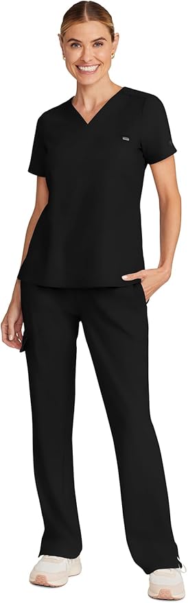 Healing Hands Women's Tops V-Neck Scrub Top Tuck-in with Welt Chest Pocket HH755