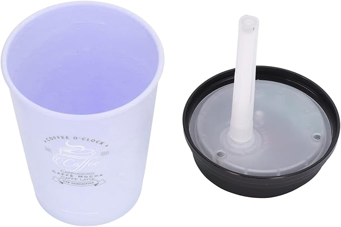 Humidifiers for Bedroom, 300ml Cool Mist Humidifiers, USB Mini Cute Coffee Cup Humidifier, Car Humidifier, Purple Desk Humidifier, Small Humidifier, Low Noise, Auto Shut-Off for Plant, Office(Purple)