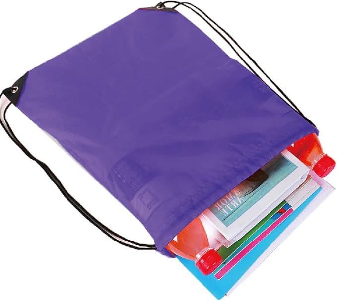 CODOBON 40 Pcs Drawstring Backpack Bulk Draw String Bags Cinch Polyester Bag for Gym Sport, Purple
