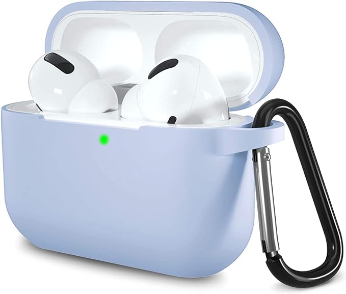Lerobo Compatible with AirPods Pro 2 Case Cover,Shockproof Full Protective Cover Case for Airpod Pro Supports Wireless Charging with Carabiner Front LED Visible,Lilac
