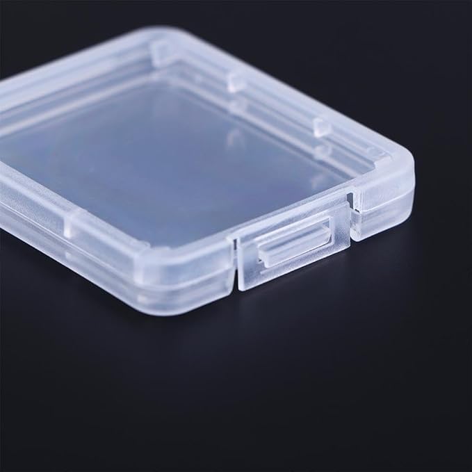 20 PCS SD Memory Card Case Holder Box, Transparent Standard Memory Card Plastic Storage Boxes Portable Protective Case for SD Memory Card