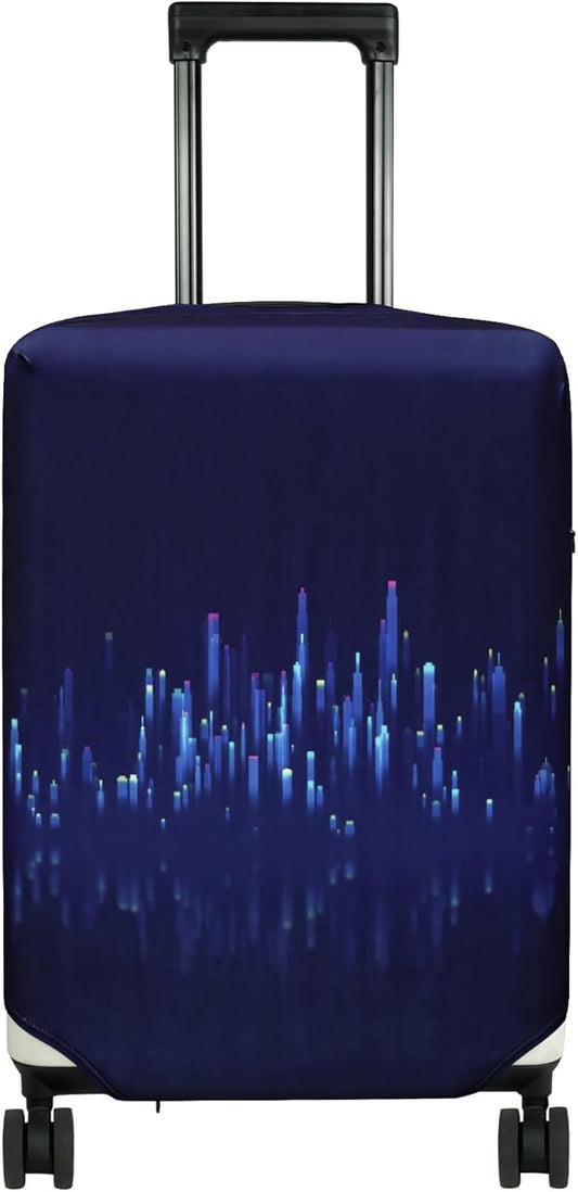 HYPER VENTURE Washable Luggage Cover - Fashion Suitcase Protector Fits 27-30 Inch Luggage (Nightscape, L)