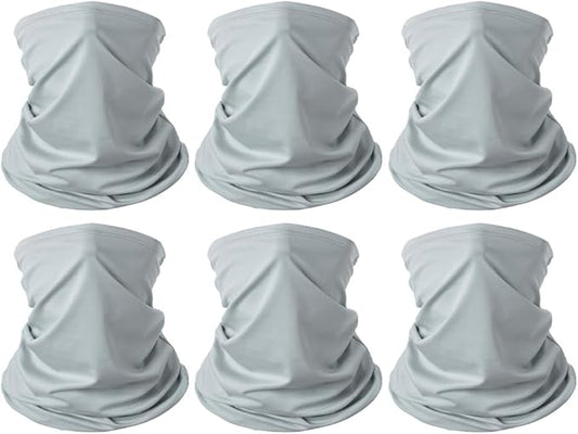 6 Pieces Summer Face Cover Scarf Mens Neck Gaiter For Men Women UV Protection Face Breathable Sun Protection Cycling Running