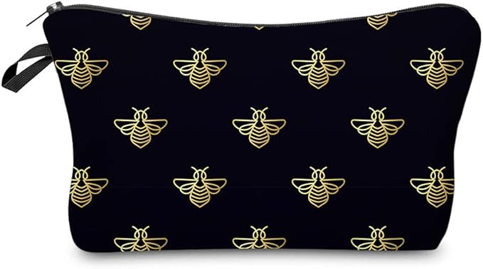 Deanfun Makeup Case Small, Cosmetic Zipper Bag Waterproof for Purse Mini, Women Cute Traveling Accessories Pouch for Ladies Thanksgiving Christmas Gifts(D2-55146)