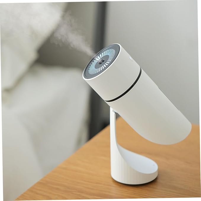 Mini Humidifier USB Rechargeable Desktop Humidifier with Night Light & Timer Quiet Personal Cool Mist for Bedroom, Office, Travel & Car