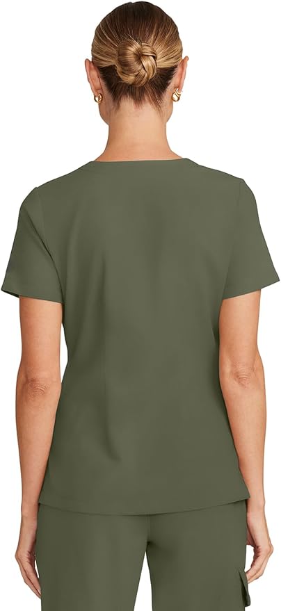 Healing Hands Women's Tops V-Neck Scrub Top Tuck-in with Welt Chest Pocket HH755