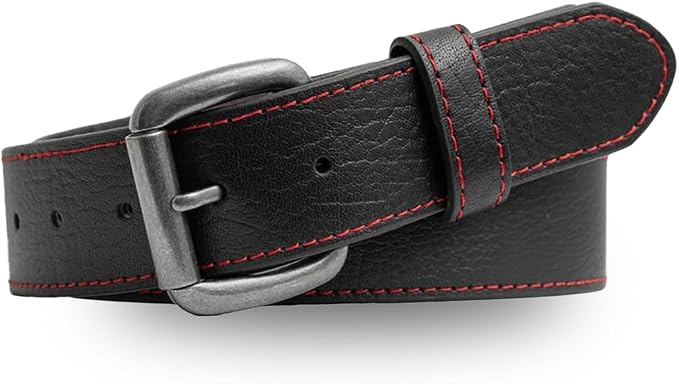 First Mfg Co - Mens Premium Leather Belt With Removable Buckle And Hidden Zipper Money Belt Daily Wear For Pants Perfect Fit