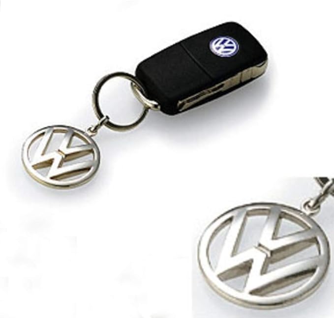 Volkswagen Metal Key Chain Keyring Fob Silver