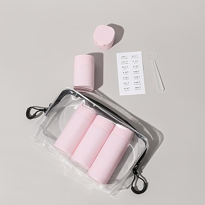 5pcs Travel Cream Dispenser Bottles Set Travel Bottles Toiletry Containers Set, TSA Approved, Travel Essentials