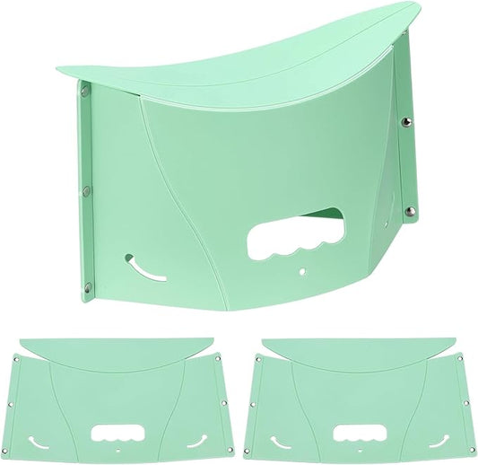 PATIKIL Travel Foot Rest, 2 Pack Portable Airplane Footrest with Handbag Function Lightweight Foldable Foot Stool to Relieve Back & Knee Pain for Long Flight Outdoor Camping, Pale Green