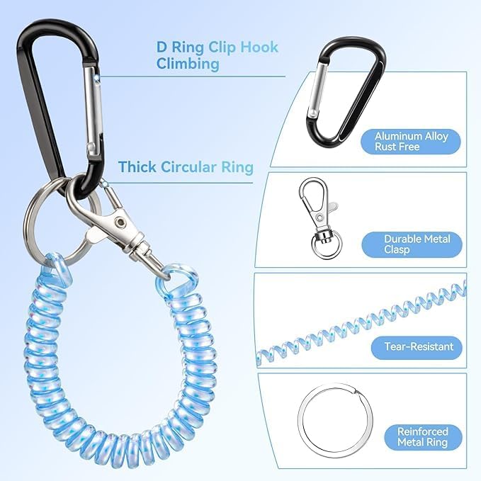 SHANSHUI Phone Lanyard Tether, Stretchy Phone Strap Patch Anchor Outdoor Climbing Hook Compatible for Most Smartphones