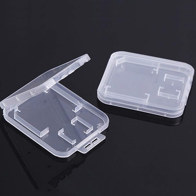 Clear Plastic Memory Card Case Compatible with SD SDHC SDXC Micro SD T-Flash Card (20 PCS)