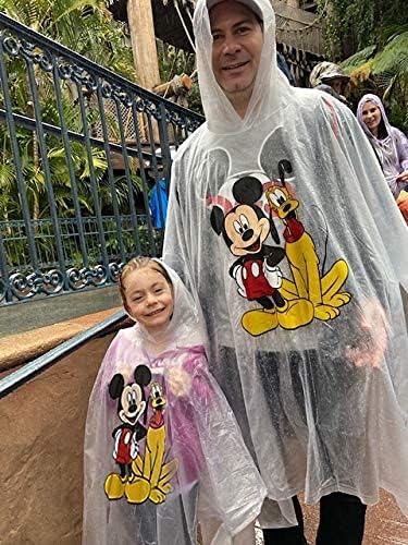 Disney Minnie Mouse Mickey Mouse Pluto Daisy Duck Rain Poncho Hoodie Unisex Adult