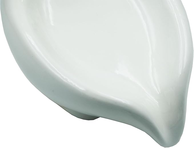 Ceramic Soap Dish,Cute Duck Shaped Self Draining Soap Holder, Sponge Holder, for Shower,Bathroom,Kitchen (White)