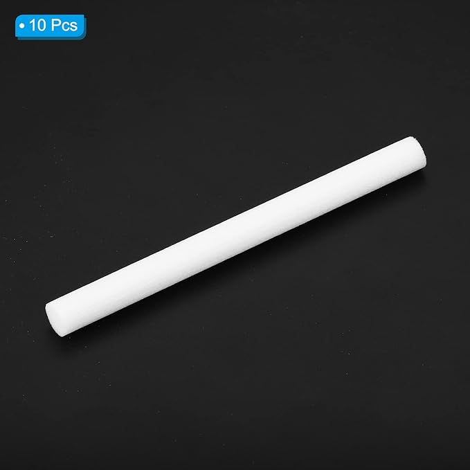 PATIKIL Humidifier Cotton Filter Sticks, 10 Pcs Refill Sticks Filter Wicks Replacement for USB Mini Humidifiers Portable Diffuser (3.94'' x 0.31''), White