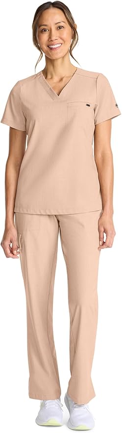 Healing Hands Women's Tops V-Neck Scrub Top Tuck-in with Welt Chest Pocket HH755