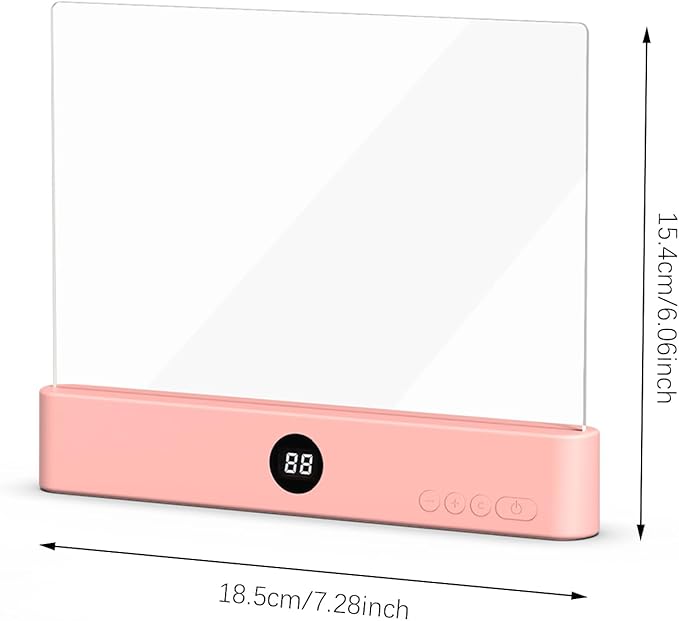 LED Book Light and Night Light 2 in 1, 3 Color Temperatures & Stepless Dimming, USB Rechargeable Reading Light with Timer for Night Reading (Pink)