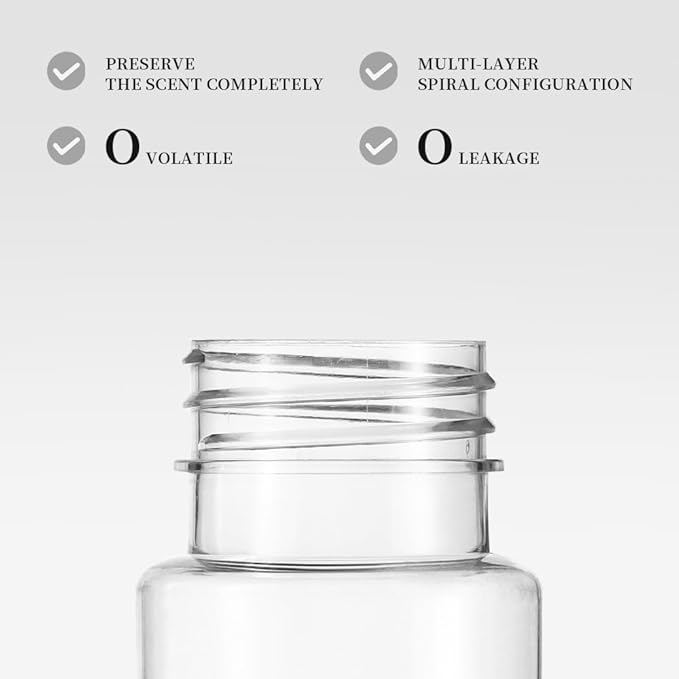 Atomizer Perfume Spray Bottle Refillable - 5ml Glass Inner Bottle with Premium Leather Case, Portable Travel Sprayer for Fragrance Lovers (Black-Grey)