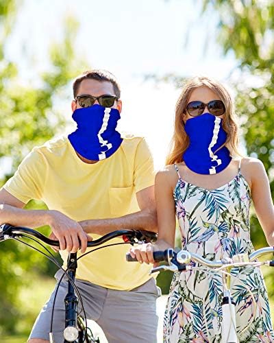 SATINIOR 8 Pcs Neck Gaiter Face Mask, Reflective Summer UV Protection Cooling Scarf Neon Breathable Bandana for Men Women