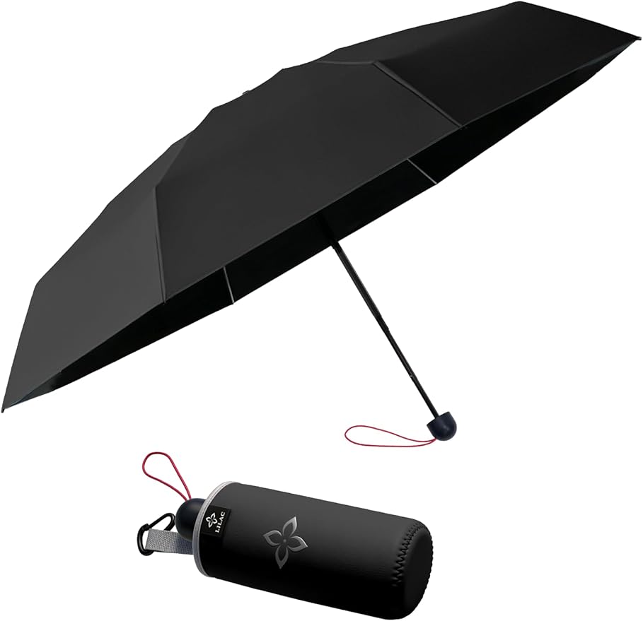 Travel Mini Umbrella Compact Small & Lightweight, UV Rain Protection, Pocket-Sized Folding Umbrellas with Quickdraw & Case for Men Women & Kids Backpack