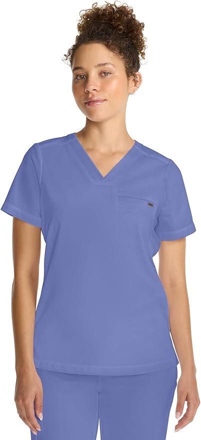 Healing Hands Women's Tops V-Neck Scrub Top Tuck-in with Welt Chest Pocket HH755