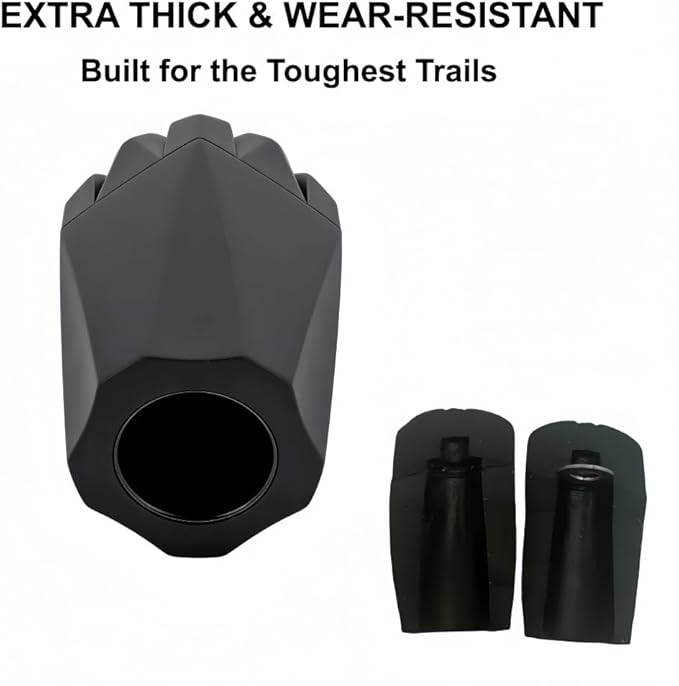 Walking Stick Tips Rubber 4pcs Trekking Pole Tips Replacement- Rubber Feet for Hiking Poles, Walking Sticks, Trekking Poles | Rubber Tip for Walking Sticks Hiking Trekking Poles Boot Tips Rubber Feet