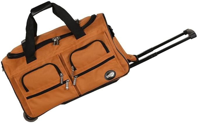 Rockland Rolling Duffel Bag, Black, 22"