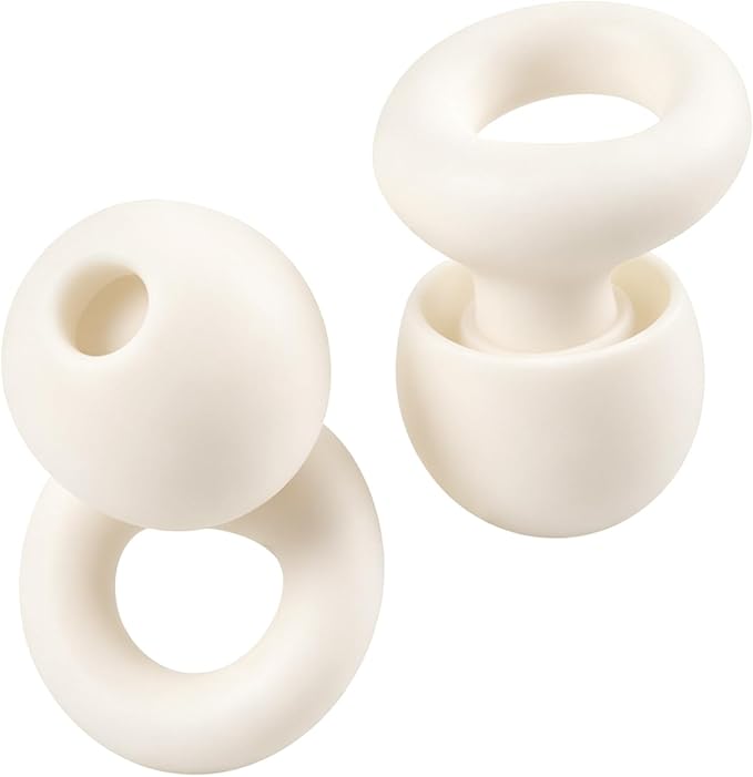 Ear Plugs for Noise Reduction–Super Soft, Reusable Hearing Protection in Flexible Silicone for Sleep, Noise Sensitivity & Flights-8 Ear Tips in XS/S/M/L–27dB Noise Cancelling–White