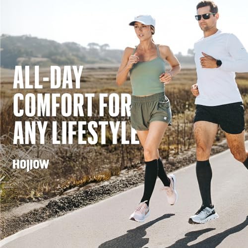 HOLLOW Alpaca Compression Socks for Women & Men Standard & Wide, 15-20 mmHg, Circulation Support, Moisture Wicking, Knee High