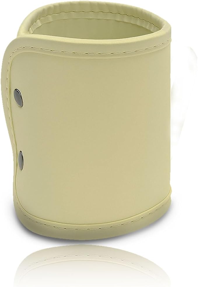 YoRise Car Door Cup Holder, Scratch-Resistant Clip-On Leather Auto Seat Side Water Bottle Holder, Universal Vehicle Interior Hanging Storage Organizer Accessories for Truck Sedan SUV (Beige)