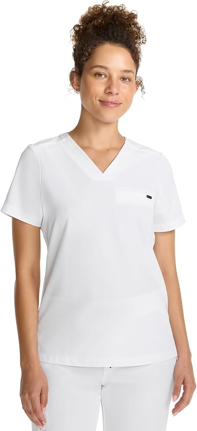 Healing Hands Women's Tops V-Neck Scrub Top Tuck-in with Welt Chest Pocket HH755