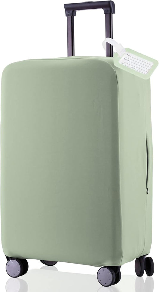 Travel Luggage Cover - Scratch-Resistant Fit 19-31 Inch, Cyan, 2XL (30-31 inch)