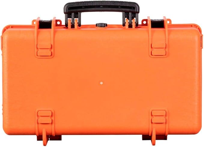 Monoprice Weatherproof Hard Case - 22 x 14 x 8 Inches, With Customizable Foam, Shockproof, IP67, Ultraviolet And Impact Resistant Material, Orange - Pure Outdoor Collection