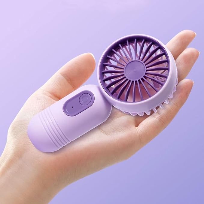 JODNO Mini Portable Fan 12 Pack, Cute Handheld Fan Battery Operated Lightweight Small Personal Fans with 3 Speeds and USB Rechargeable Eyelash Fans for Women Men Office Outdoor Travel Camping