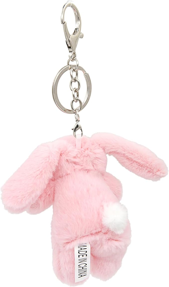 Miokkley Cute Bunny Plush Keychain for Backpack, 3.5" Inch Mini Rabbit Keychain Purse Charm Pendant Gift for Women