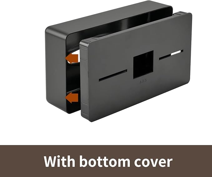 Y-in Hand Tissue Box Cover, Rectangular Black Wall Mounted Facial Paper Holder Dispenser, Prefert for Storage on Bathroom Vanity, Kitchen, Night Stand, Countertops Office and Car.