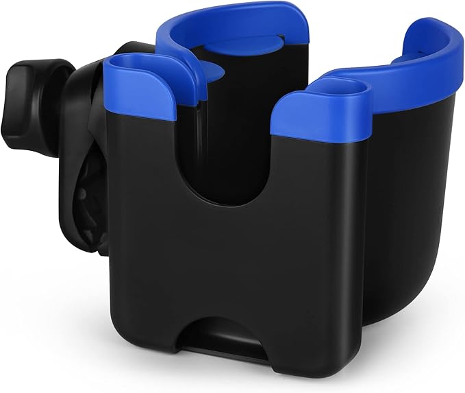 Accmor Stroller Cup Holder with Phone Holder, Bike Cup Holder, Universal Cup Holder for Uppababy Nuna Doona Strollers, 2-in-1 Cup Holder for Walker, Wheelchair, Scooter