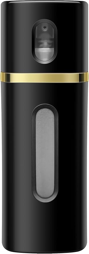 LASBOTTLE 4 in 1 Travel Bottle Travel Accessory Travel Essentials Liquid Dispenser Travel Container Pump Bottle Leak Proof Toiletries Soap Cosmetic Lotion Spray, 6.1 oz (Gold Black)