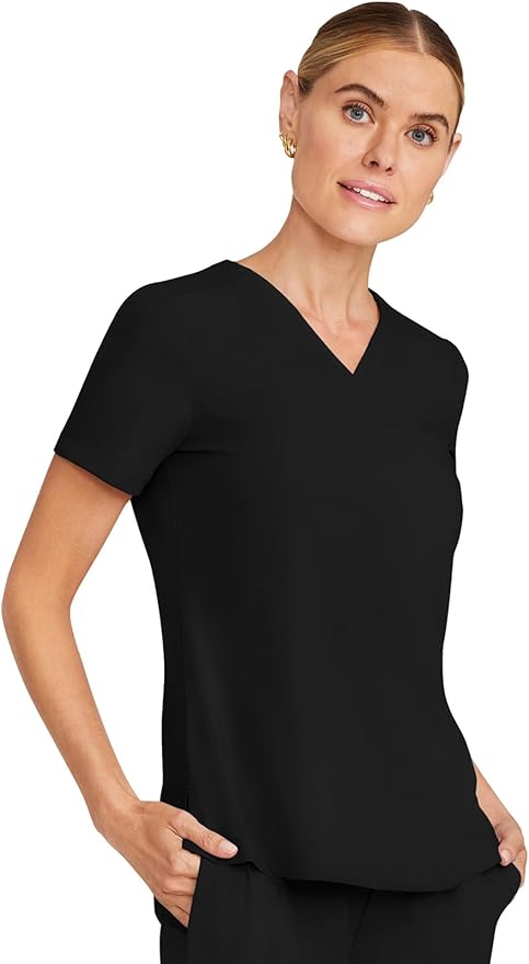 Healing Hands Women's Tops V-Neck Scrub Top Tuck-in with Welt Chest Pocket HH755
