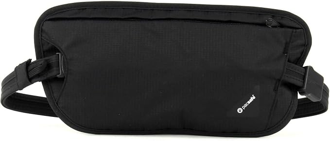Pacsafe Coversafe X100 Anti-Theft RFID Blocking Waist Wallet, Black