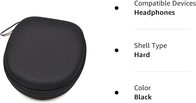 Hard Shell Carrying Headphones Case, Headset Travel Bag for JBL/Sony/Anker/BERIBES/KVIDIO Wireless On-Ear Headphones