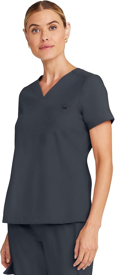 Healing Hands Women's Tops V-Neck Scrub Top Tuck-in with Welt Chest Pocket HH755