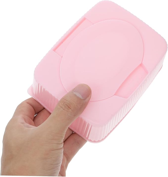 Wet Wipes Storage Box Flip Wipe Holder Travel Dispenser Storage Container for Makeup Cotton Nursery Bathroom Pink