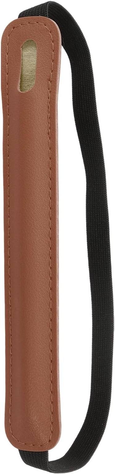 PATIKIL Stylus Holder for Tablet, Universal Pen Sleeve Retractable Stylus Pen Holder Elastic Pencil Pocket Case Protective Pouch for Tablet Case Notebook, Yellow Brown